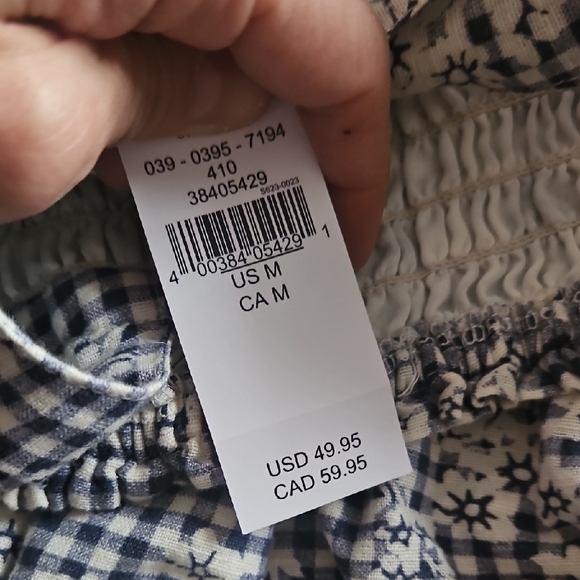 Blue and White Checkered Kids Dress - Picture 3 of 3